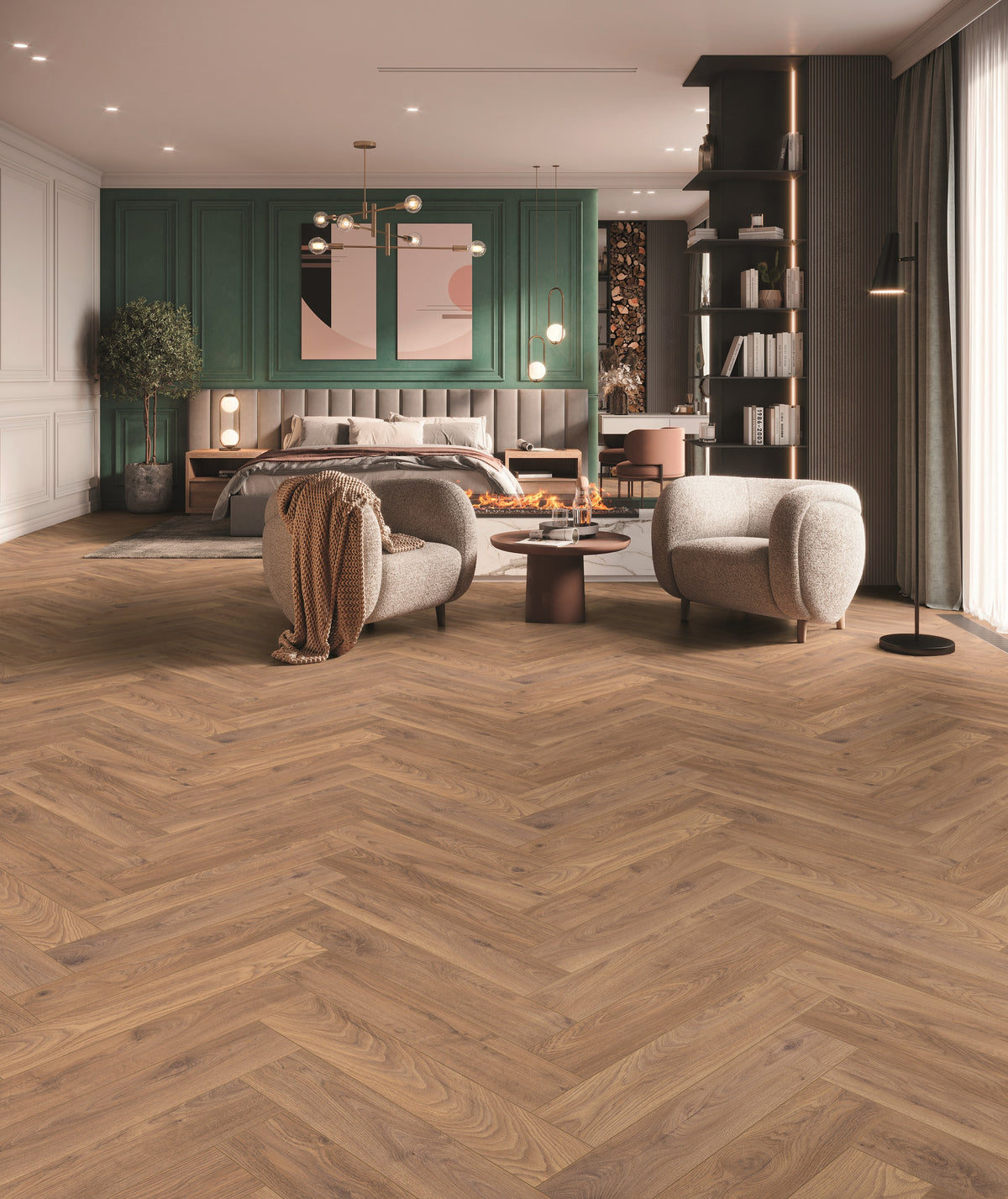Laminate Herringbone K450 8mm AC5 / CL.33 V4